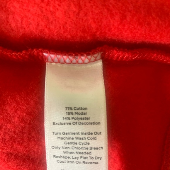 Talbots Christmas Sequined “Joyful” Red Sweatshirt in Petite Large. - Picture 6 of 7